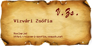 Vizvári Zsófia névjegykártya